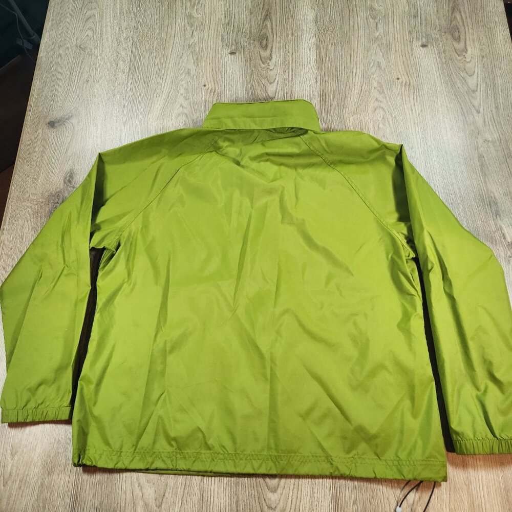 L L Bean Women Jacket Sz XL Green Windbreaker/Rain Jacket Hooded Packable - Picture 2 of 10